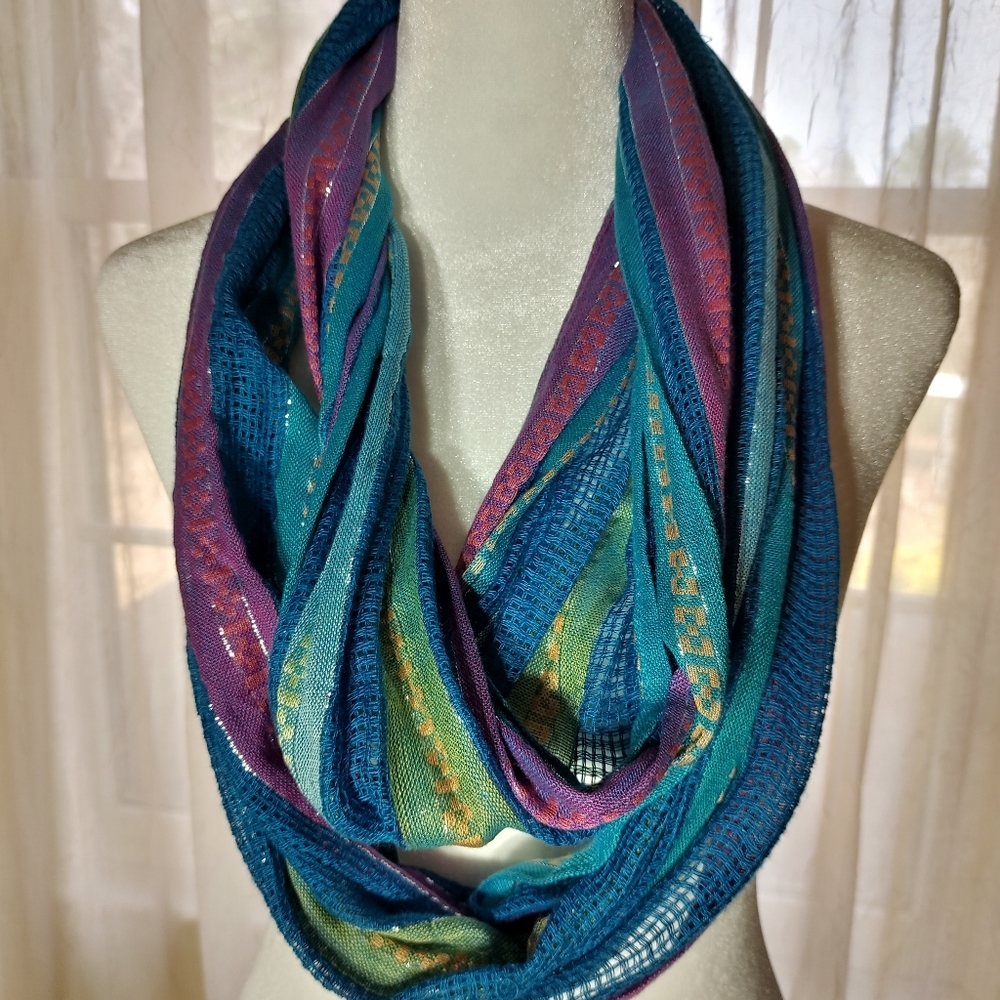 Vibrant color stripe scarf